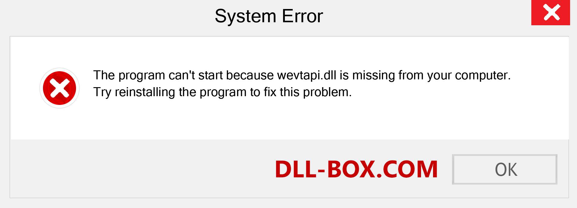  wevtapi.dll file is missing?. Download for Windows 7, 8, 10 - Fix  wevtapi dll Missing Error on Windows, photos, images